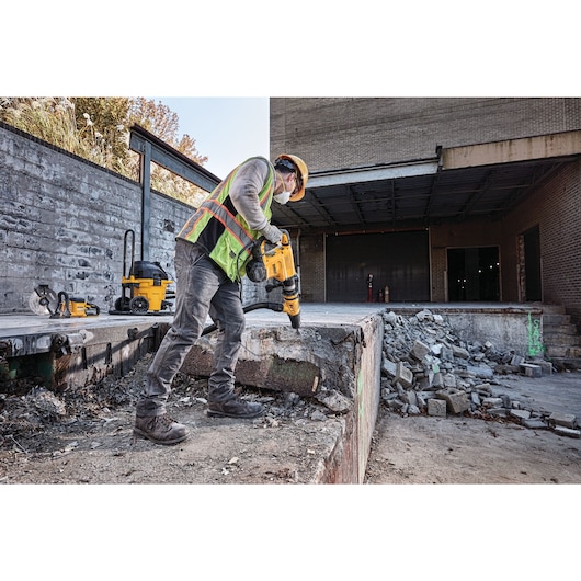 SDS MAX Chipping hammer in action