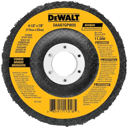 4-1/2" x 7/8" Power Wheel Non-Woven Flap Disc