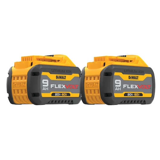 Profile of Two 20 Volt to 60 Volt 9 AMP hours Batteries