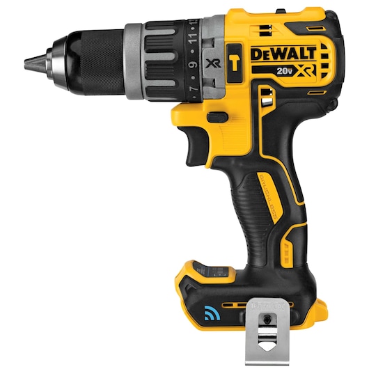 Profile of Cordless Compact Hammer drill with Tool Connect.