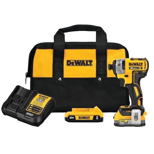 20V MAX* XR® 1/4 in. 3-Speed Impact Driver with DEWALT POWERSTACK™ Kit
