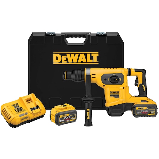 Brushless SDS MAX combination rotary hammer with its complete kit