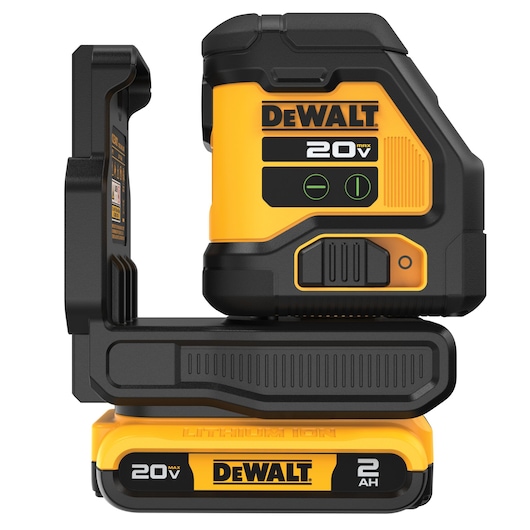 Three quarter back view of DEWALT Cross Line Laser