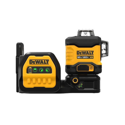 Front view of 20V MAX XR (R) 3 X 360 Green Line Laser