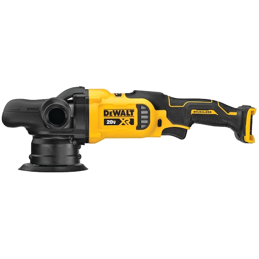 XR 5 inch cordless variable speed random orbit polisher placed horizontally