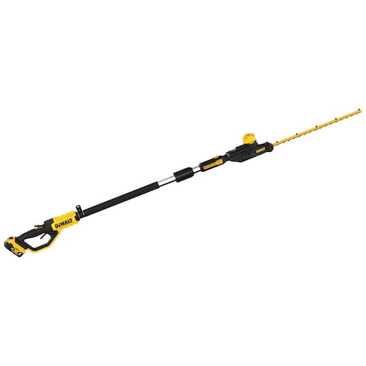 Profile of Pole Hedge Trimmer with battery.