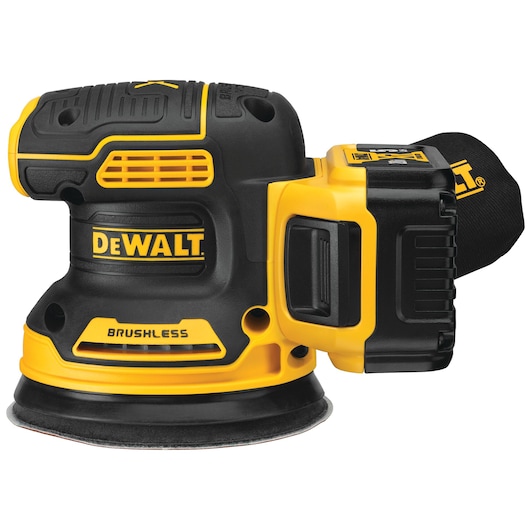 profile of Brushless Cordless Variable Speed Random Orbital Sander.
