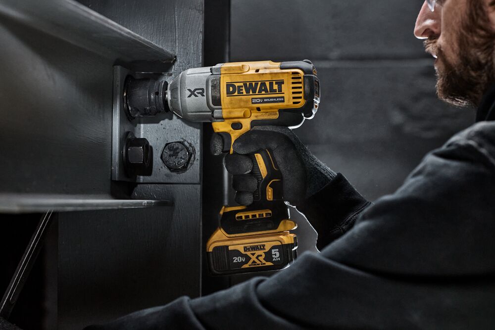 20V MAX XR(R) 1/2 in. High Torque Impact Wrench in use