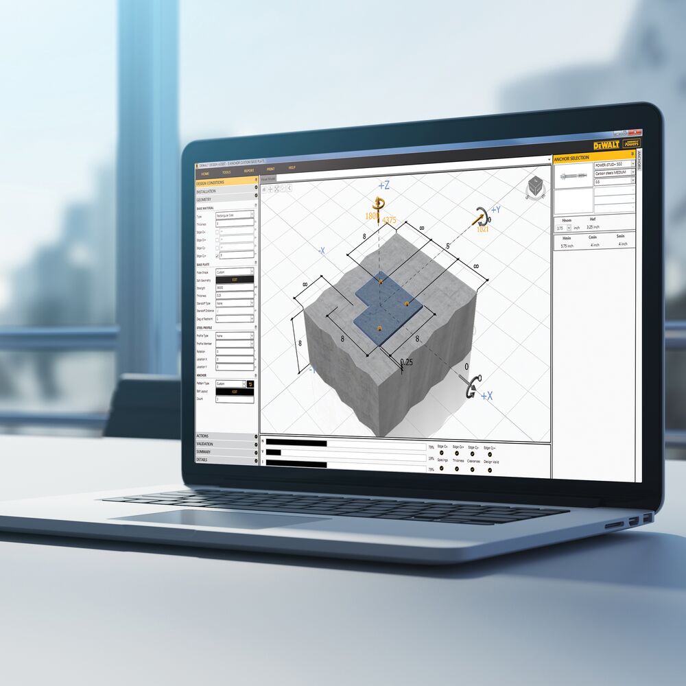 A laptop displaying DEWALT Design Assist software in use A laptop displaying DEWALT Design Assist software in use