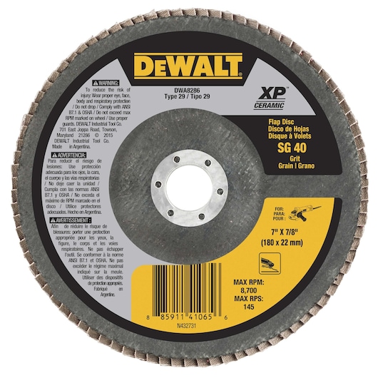 7" x 7/8" 40G T29 XP CER FLAP DISC