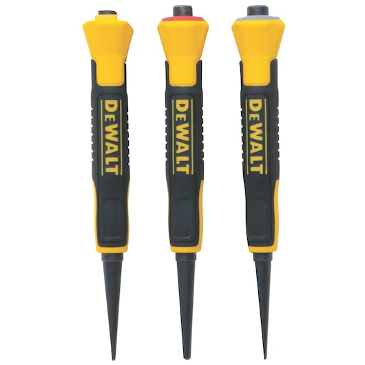 One thirty second two thirty seconds three thirty seconds inch Bi Material Nail Sets.