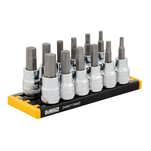 3/8 in. Drive SAE & MM Hex Bit Socket Set (12 pc.)