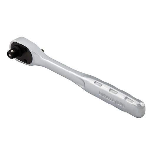 Profile of one quarter inch drive quick release ratchet.