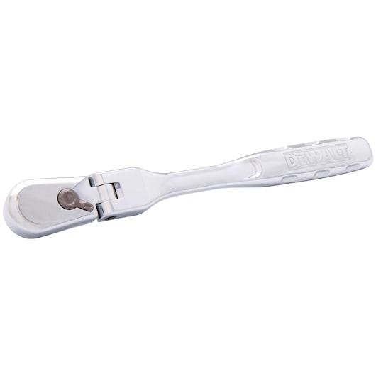 Profile of one quarter inch drive flex head ratchet.