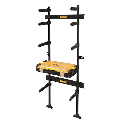 tough system workshop racking solution with organizer.