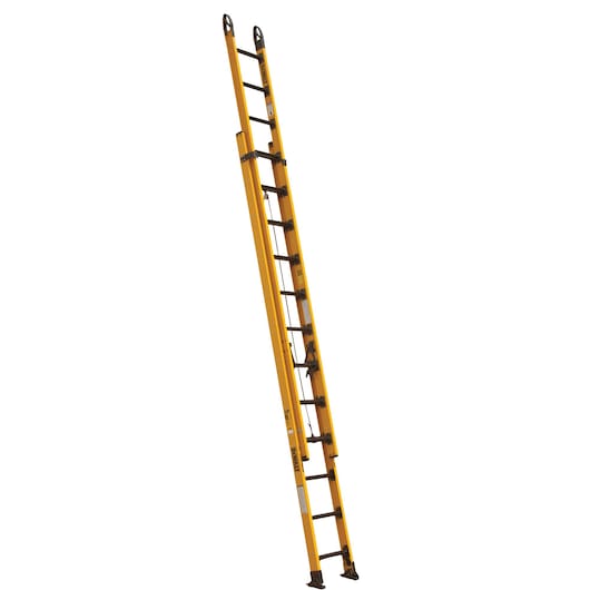 24 foot Fiberglass Extension Ladder 375 pound Load Capacity.