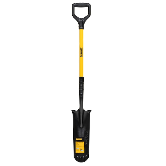 32 inch Fiberglass D-Handle Drain Spade on white background